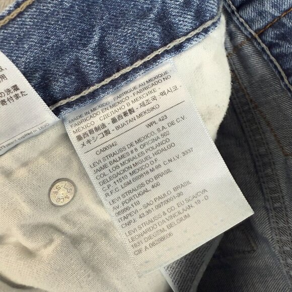 Levis 514 Jeans Mens 34x34 Blue Straight Fit Slim Leg Classic Cotton Denim Pants - Picture 5 of 9